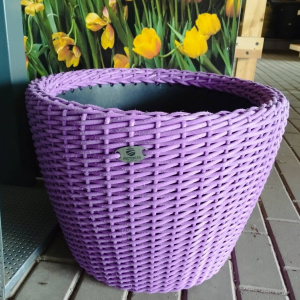 Кашпо полиротанг, 12л лаванда,кипарис