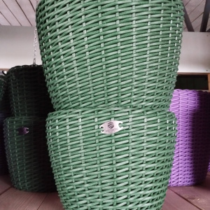 Кашпо полиротанг, 20л, лаванда, кипарис