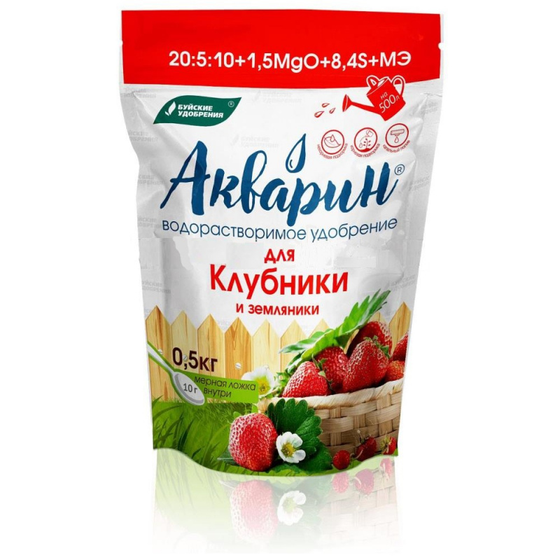 Акварин для Клубники/земляники, 0.5 кг дой-пак